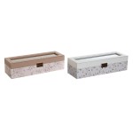 Cutie de ceasuri DKD Home Decor Albastru Roz deschis Geam 33 x 11 x 9 cm (2 Unități)