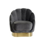 Fotoliu DKD Home Decor 86 x 80 x 85 cm Gri Metal Alb Gri închis