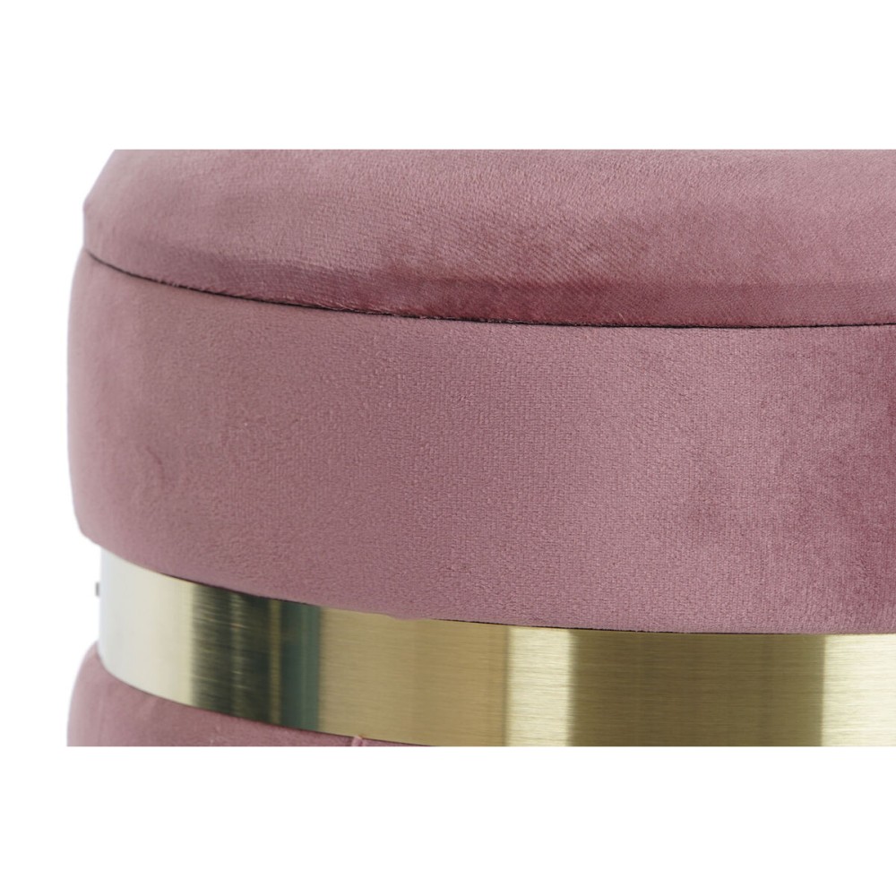 Suport pentru Picioare DKD Home Decor Verde Roz Roșu închis Auriu* Кадифе 36 x 36 x 44 cm (2)