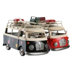 Figură Decorativă DKD Home Decor Roșu Bleumarin Vintage 28 x 14 x 18 cm (2 Unități)