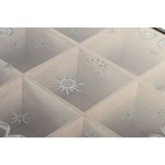 Cutie pentru infuzii DKD Home Decor Albastru Alb Negru Natural Metal Geam Lemn MDF 24 x 24 x 6,5 cm (2 Unități)