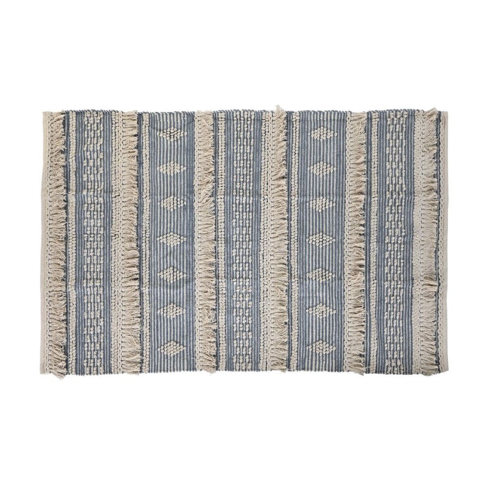 Covor DKD Home Decor 180 x 120 x 2 cm Albastru Bumbac Alb Boho