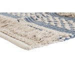 Covor DKD Home Decor 230 x 160 x 2 cm Albastru Bumbac Alb Boho
