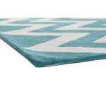 Covor DKD Home Decor 160 x 230 x 2 cm Poliester Zig-Zag Bicolor