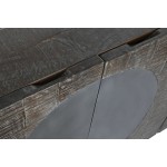 Servantă DKD Home Decor Maro închis Gri închis Metal Lemn de mango 180 x 40 x 80 cm