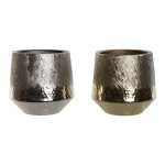 Decorațiune pentru Centrul Mesei DKD Home Decor Auriu* Argintiu Aluminiu 19 x 19 x 20 cm (2 Unități)