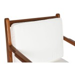 Fotoliu DKD Home Decor Alb Maro Maro închis Poliester Tec 64 x 76 x 77 cm