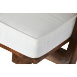 Fotoliu DKD Home Decor Alb Maro Maro închis Poliester Tec 64 x 76 x 77 cm