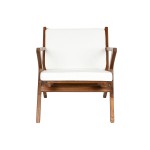 Fotoliu DKD Home Decor Alb Maro Maro închis Poliester Tec 64 x 76 x 77 cm