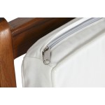 Fotoliu DKD Home Decor Alb Maro Maro închis Poliester Tec 64 x 76 x 77 cm