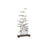 Figură Decorativă Home ESPRIT Alb Maro Spirale 45 x 15 x 100 cm