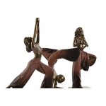 Figură Decorativă Home ESPRIT Roz Auriu* Yoga Scandi 19 x 6 x 26 cm (3 Unități)