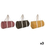 Geantă de Sport Home ESPRIT Verde Fucsia Muştar 3 Unități