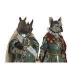 Figură Decorativă Home ESPRIT Multicolor Animal 20 x 15 x 42 cm (2 Unități)