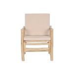 Fotoliu Home ESPRIT Alb Bej Natural Bumbac 61 x 50 x 90 cm