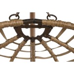 Fotoliu de grădină suspendat Home ESPRIT Maro închis Maro Deschis Aluminiu ratan sintetic 107 x 105 x 108 cm