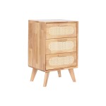 Dulap cu Sertare Home ESPRIT Natural Metal Lemn de cauciuc 40 x 30 x 63 cm