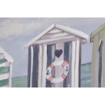 Pânză Home ESPRIT Pânză Lemn MDF 120 x 3 x 60 cm Plajă