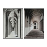 Tablou Home ESPRIT Aluminiu Geam 80 x 2,5 x 120 cm