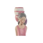 Figură Decorativă Home ESPRIT Roz Mov chica 7 x 11 x 27 cm