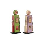 Figură Decorativă Home ESPRIT Magenta Fistic Vintage gasolinera 7 x 4 x 17 cm (2 Unități)