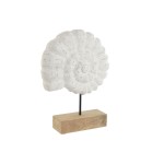 Figură Decorativă Home ESPRIT Alb Natural Mediterană Scoică 29 x 7,5 x 38,5 cm