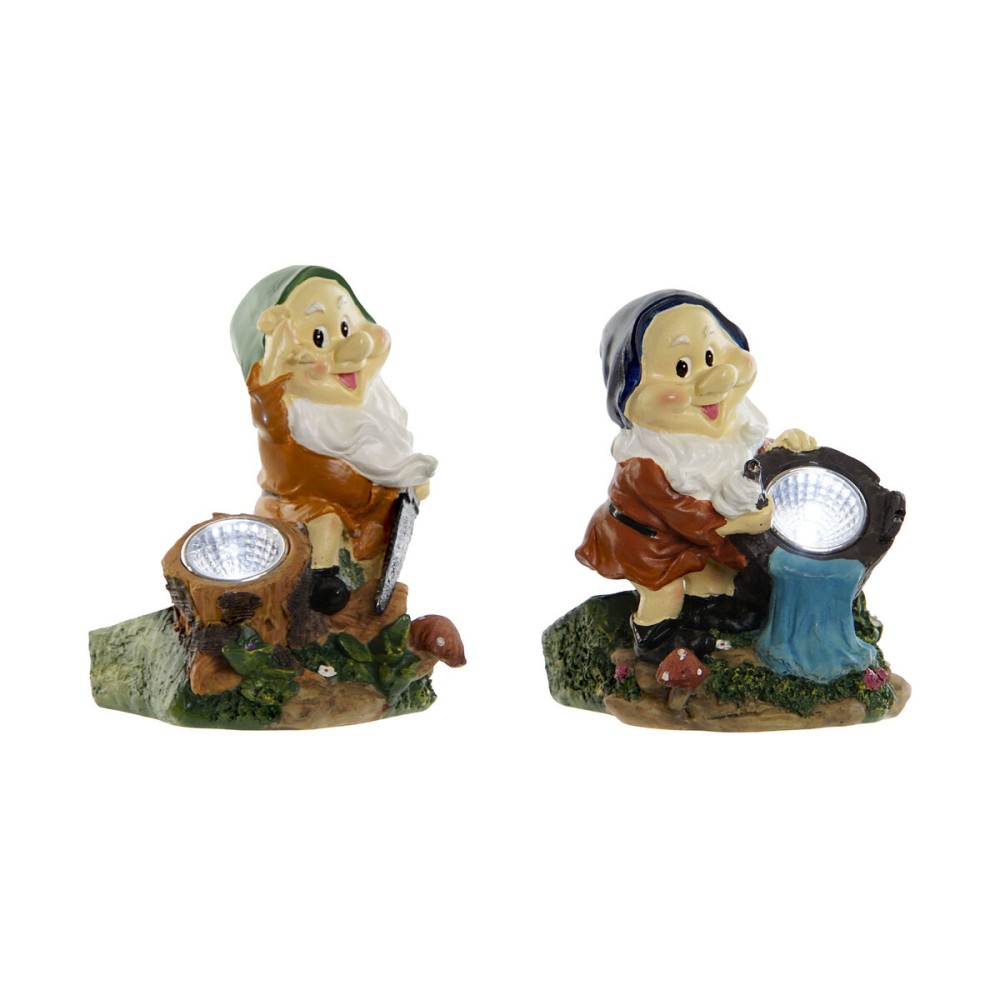 Gnomi de grădină Home ESPRIT Multicolor 11,5 x 11 x 15,2 cm (2 Unități)