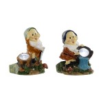 Gnomi de grădină Home ESPRIT Multicolor 11,5 x 11 x 15,2 cm (2 Unități)