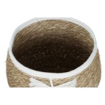 Coș Decorativ Home ESPRIT Crem Natural Boho 33 x 33 x 27 cm (3 Piese)