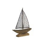 Figură Decorativă Home ESPRIT Alb Natural Producător de lumânări Finisaj învechit 35,3 x 8 x 46,5 cm