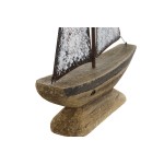 Figură Decorativă Home ESPRIT Alb Natural Producător de lumânări Finisaj învechit 26 x 6 x 34 cm