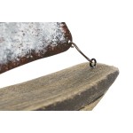 Figură Decorativă Home ESPRIT Alb Natural Producător de lumânări Finisaj învechit 26 x 6 x 34 cm