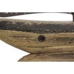 Figură Decorativă Home ESPRIT Alb Natural Producător de lumânări Finisaj învechit 26 x 6 x 34 cm