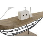 Figură Decorativă Home ESPRIT Alb Natural Producător de lumânări Marinar Finisaj învechit 54 x 15 x 61,5 cm