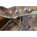 Geantă Damă Home ESPRIT Maro Turquoise Coral 55 x 14 x 35 cm (3 Unități)