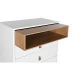 Dulap cu Sertare Home ESPRIT Alb Natural polipropilenă Lemn MDF 80 x 40 x 117 cm