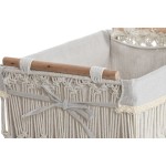 Coș pentru rufe murdare Home ESPRIT Alb Natural Metal Shabby Chic 42 x 32 x 51 cm 5 Piese