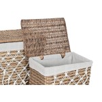 Coș pentru rufe murdare Home ESPRIT Alb Natural răchită Shabby Chic 47 x 35 x 55 cm 5 Piese