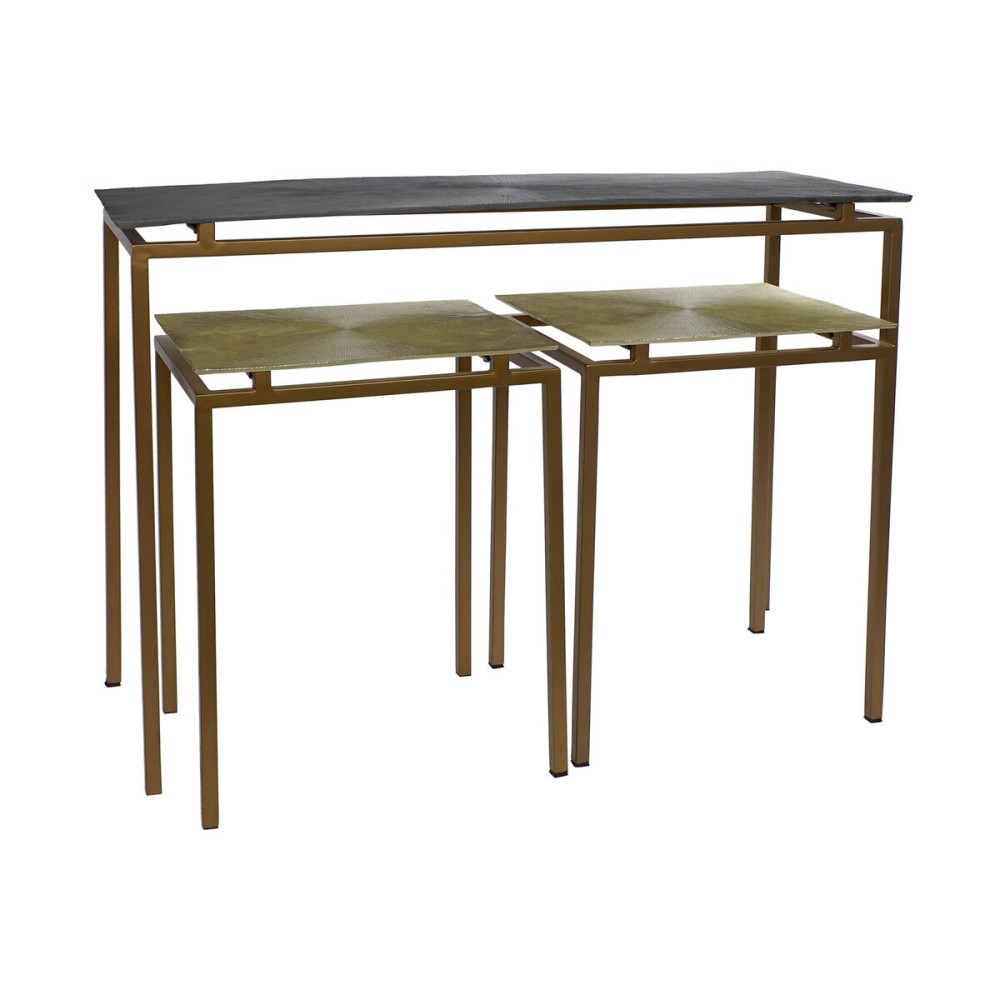 Consolă Home ESPRIT Gri Metal Aluminiu 109,5 x 37,5 x 80 cm (3 Piese)