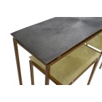 Consolă Home ESPRIT Gri Metal Aluminiu 109,5 x 37,5 x 80 cm (3 Piese)