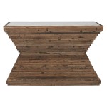 Consolă Home ESPRIT Galben Alb Maro Marmură Lemn Reciclat 138 x 45 x 87 cm