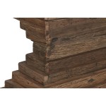 Consolă Home ESPRIT Galben Alb Maro Marmură Lemn Reciclat 138 x 45 x 87 cm