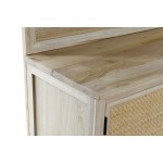 Cuier cu oglindă Home ESPRIT Natural Ratan Lemn de paulownia Oglindă 92 x 40 x 181 cm