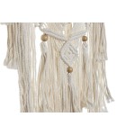 Decorațiune Suspendată Home ESPRIT Crem Natural Boho Macrame (2 Unități)