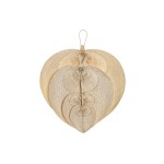 Decorațiune de Perete Home ESPRIT Maro Deschis Natural Evantai Tropical (4 Piese)