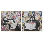 Pânză Home ESPRIT polistiren Pânză 82,5 x 3,5 x 82,5 cm