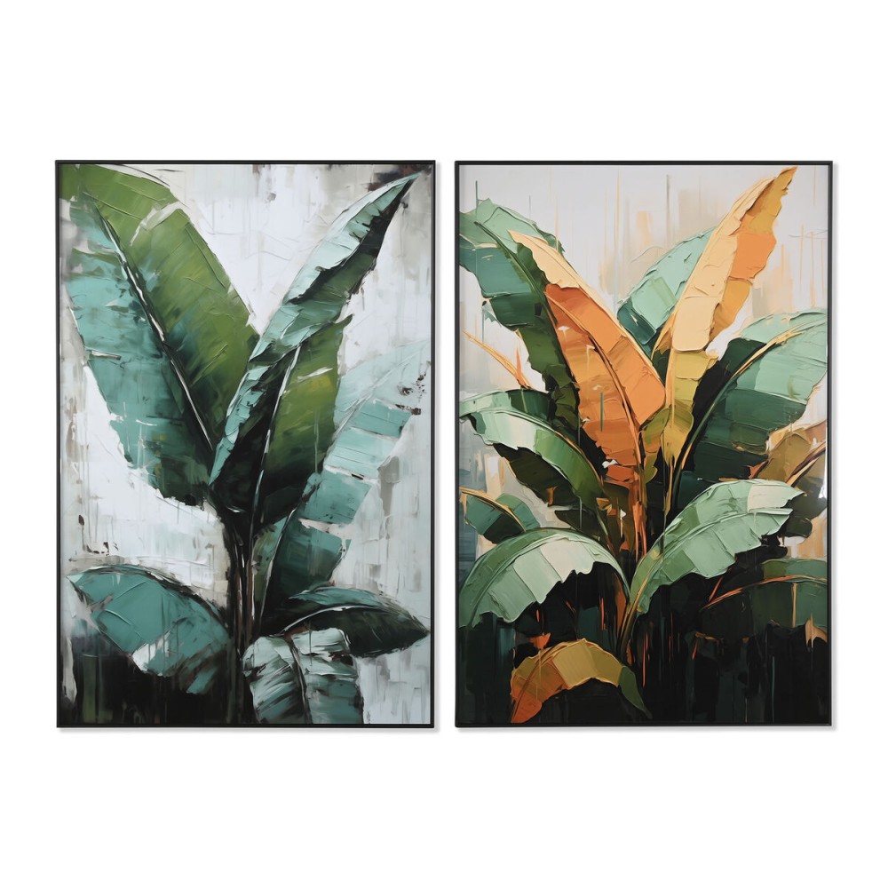 Pânză Home ESPRIT Verde Palmieri Tropical 80 x 3,5 x 120 cm (2 Unități)