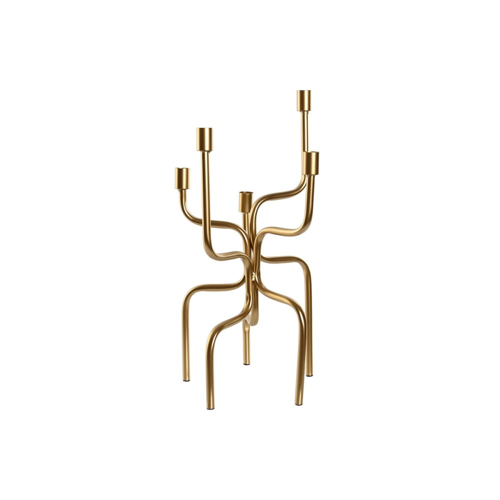 Candelabru Home ESPRIT Auriu* Metal 25 x 25 x 51 cm