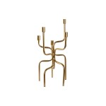 Candelabru Home ESPRIT Auriu* Metal 25 x 25 x 51 cm