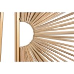 Decorațiune de Perete Home ESPRIT Auriu* Natural 50 x 2 x 100 cm (2 Piese)